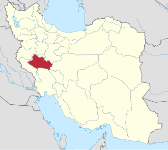 Luristan ostanı xəritədə