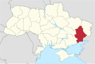 Donetsk vilayəti xəritədə