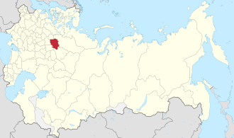 Kostroma quberniyası xəritədə