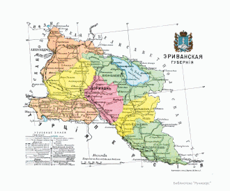 İrəvan quberniyası xəritədə
