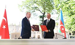 Rəcəb Tayyib Ərdoğan və İlham Əliyev Şuşada