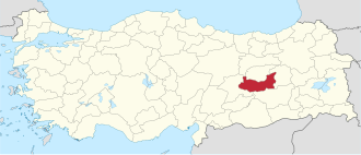 Elazığ ili xəritədə