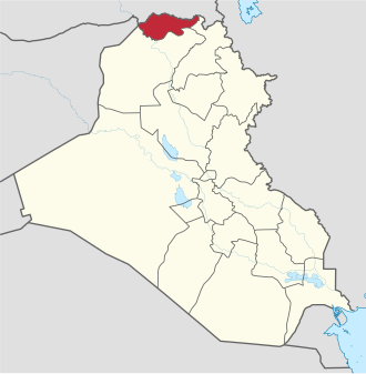 Dəhuk mühafəzəsi xəritədə