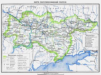 Yekaterinoslav quberniyası xəritədə