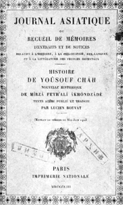 Əsərin Azərbaycan və fransız dillərində nəşri