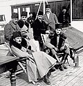 Ənvər Paşa, Ömər Faruq Əfəndi və şahzadələr Geliboluda gəminin göyərtəsində