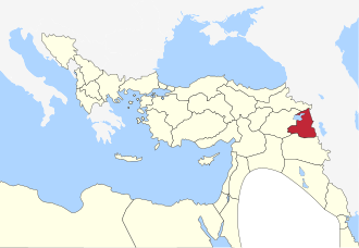 Van vilayəti xəritədə