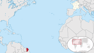 Fransa Qvianası xəritədə