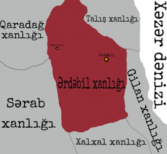 Ərdəbil xanlığı sərhədləri ilə