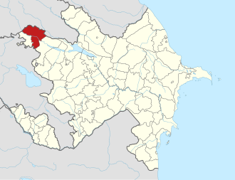 Ağstafa rayonu xəritədə