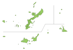 Okinava prefekturasının xəritəsi