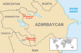 Toqquşmaların yeri qırmızı kvadratla işarələnib.