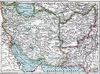Əfqanıstan XIX əsrin sonlarının xəritəsində