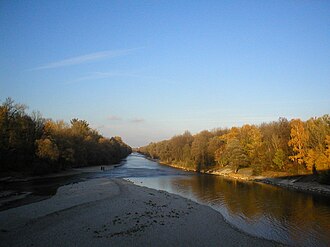 Münhenin şimalından İzarın görünüşü
