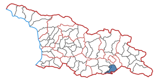 Marneuli bələdiyyəsi xəritədə