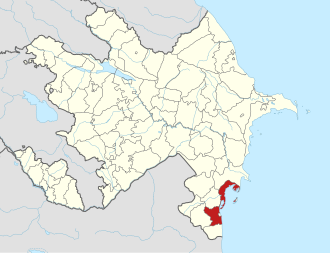 Lənkəran xəritədə