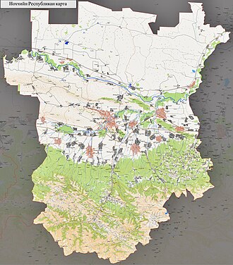 Çeçenistan xəritədə