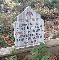 Tevfik Esençin məzar daşı