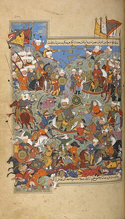 Qara Yusifin Qaraqoyunlu ordusu ilə Teymuri ordusunun qarşılaşması, Mirxond Rawzat al Tavarih (1408)