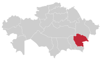 Taldı-Kurqan vilayəti xəritədə