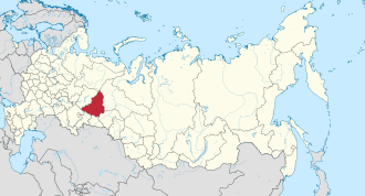 Sverdlovsk vilayəti xəritədə