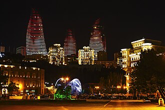 Bakının gecə görüntüsü