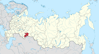 Çelyabinsk vilayəti xəritədə