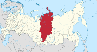 Krasnoyarsk diyarı xəritədə