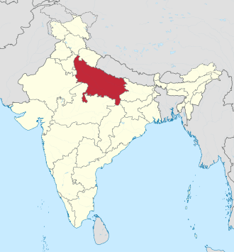 Uttar-Pradeş xəritədə