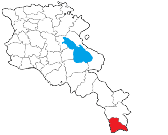 Meğri rayonu xəritədə