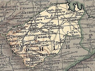 Şuşa qəzası xəritədə