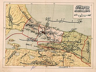 İstanbul vilayəti xəritədə