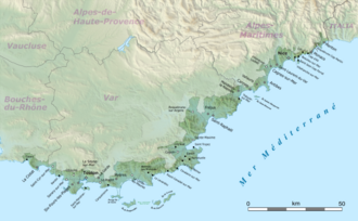 Lacivərd sahil xəritədə