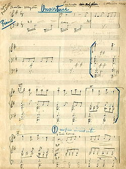 "Arşin mal alan" əlyazması. 1917