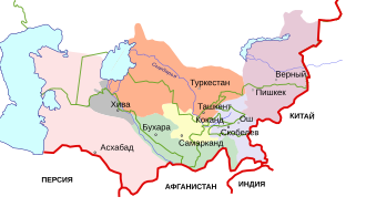 Rus Türküstanı xəritədə