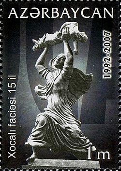 Xocalı soyqırımının 15 illiyinə həsr həsr edilmiş marka.