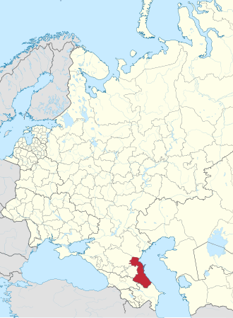 Dağıstan Muxtar Sovet Sosialist Respublikası xəritədə