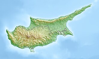 Kipr adası xəritədə