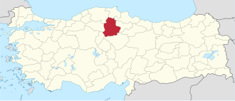 Çorum ili xəritədə